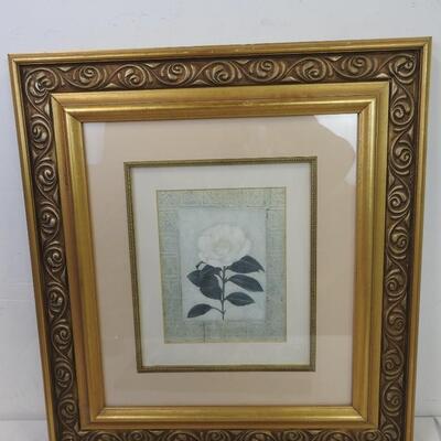 Love Wood Sign with Paper Flowers, Big Flower Frame with Wood Border Frame