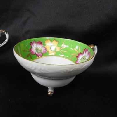 3 Plates and Small Teacups - Made in Japan, Matching Sets of Floral Designs