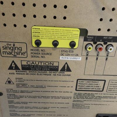 The Singing Machine Karaoke Machine Model: STVG-519, 2 Mic Inputs, Works