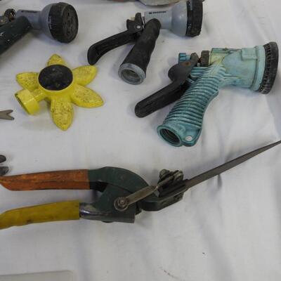 Gardening and Landscaping Tools: Trowels, Shears, Chisel, Spray Hose Nozzles
