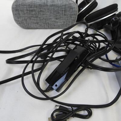Computer Accessories: Mouse, Headset with Mic, Bluetooth Speaker, Keyboard