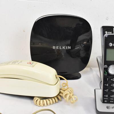 12 pc Electronics: Router, Telephone, Answering Machine, Cordless Telephone, etc