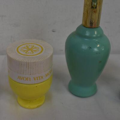 Several Lotion/Cream Containers, Comb, Rolling Pin, Avon