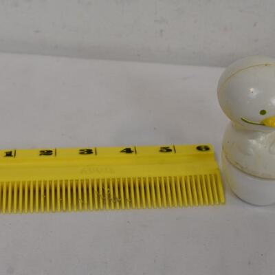 Several Lotion/Cream Containers, Comb, Rolling Pin, Avon