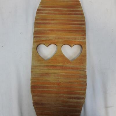 Wooden Wind Spinners, 23.5", Bird and Heart Designs