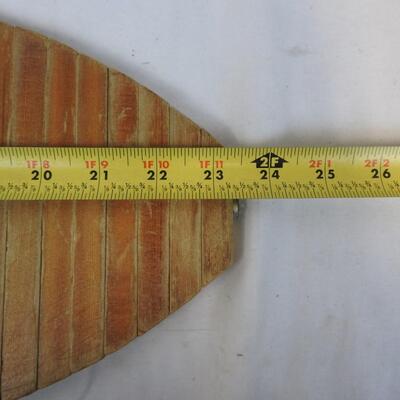 Wooden Wind Spinners, 23.5", Bird and Heart Designs