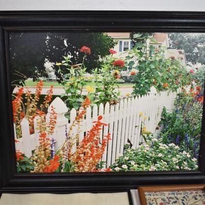 3 pc Art, Framed Picture, Fabric Tree Art