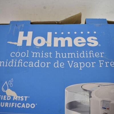 Holmes Cool Mist Humidifier With Filter Monitor, White, Used, Good Condition