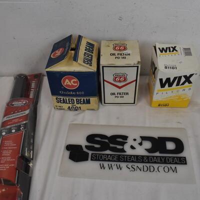 4 pc Automotive Parts, Oil Filters, Wix 51101, Phillips PO-141