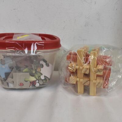 10 pc Puzzles & Games, Vintage Puzzle, Uno, Crazy 8s, Aqua Sand