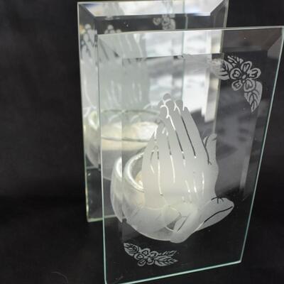 Mirror Glass Praying Candle, Be Still and Know Prayer Box with Cards - New