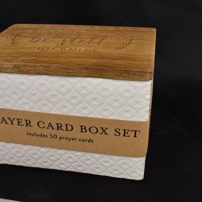 Mirror Glass Praying Candle, Be Still and Know Prayer Box with Cards - New
