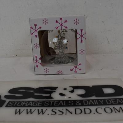 Robert Stanley Home Collection Glass Ornament Tree Color Changing LED 4.7" - New