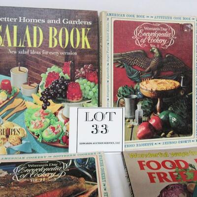 Lot of Vintage Cookbooks, Salads 1958, Women's Day 1966, More