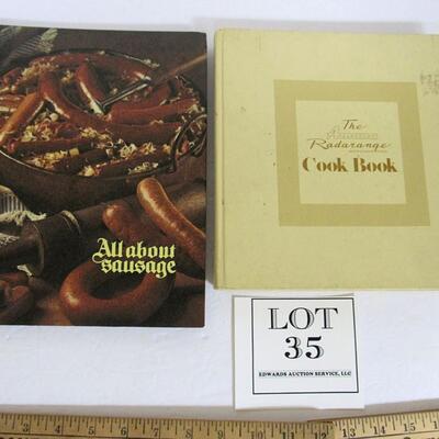 2 Cookbooks: All About Sausage, Oscar Mayer Co, 1973 and Amana Radarange, 1975