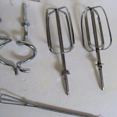Lot of Beater and Dough Hook Attachments and a Tiny Wisk