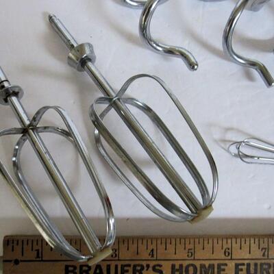 Lot of Beater and Dough Hook Attachments and a Tiny Wisk