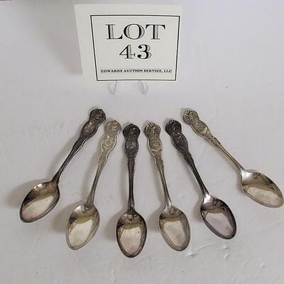 Vintage Silver Plate States Spoons Lot