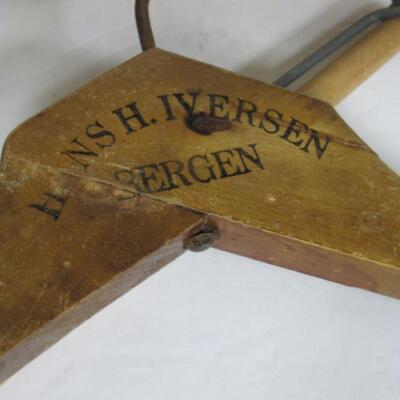 Lot of Vintage Solid Wood Advertising Hangers