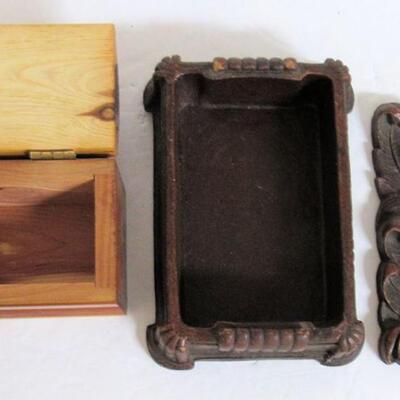 Vintage Rustic Decor and Window Hanger, Fisherman's Prayer, Pine Box, Cigarette Box