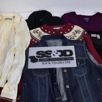 6 pc Apparel, earl Jean, Croft & Barrow, Alfani, Chico's