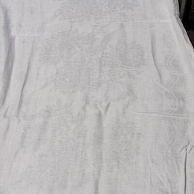 2 Very Large White Vintage Tablecloths, 1 Square Tablecloth