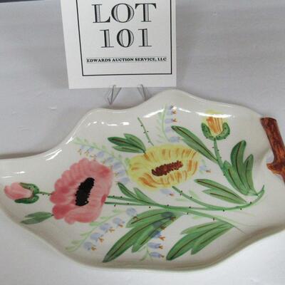 Vintage Blue Ridge Potteries Leaf Tray, 10" x 7"