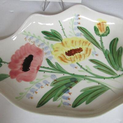 Vintage Blue Ridge Potteries Leaf Tray, 10" x 7"