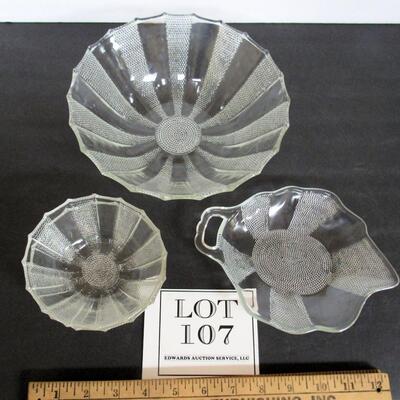 Vintage Jeanette Dew Drop Dish Lot