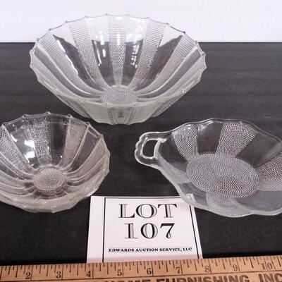 Vintage Jeanette Dew Drop Dish Lot