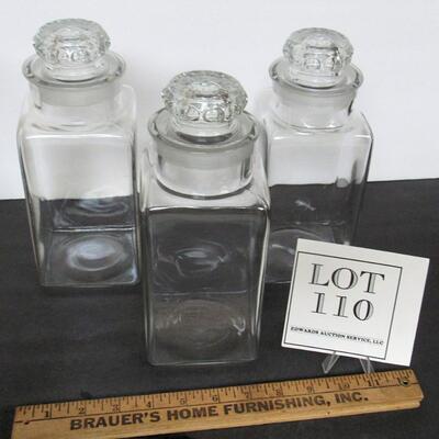 3 Tall Matching Apocathary Jars