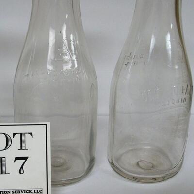 4 Clear One Quart Bottles