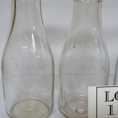 4 Clear One Quart Bottles