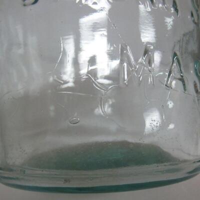 Antique Aqua Atlas Strong Shoulder Canning Jar