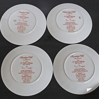 Mon, Tue, Wed, Thursday's Child Collector Plates