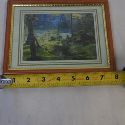 10 pc Home Decor: 3 Holographic Pics ,Elephant Base Candle Holder, 3 fold frame