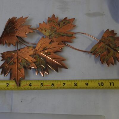 18 pc Halloween Lot:  Wigs, Masks, Sword, Hook, Pumpkins, Brass Leaves, Feathers