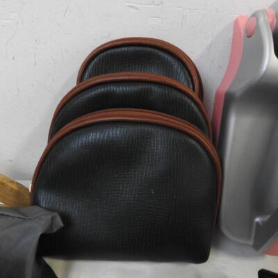 20+ pc Personal Care & Accessories: Hangers, purses, phone covers, mirror, belts
