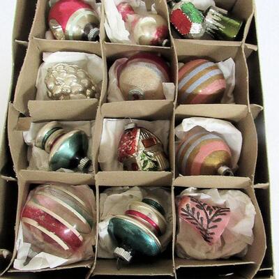 Lot of Vintage Glass Christmas Ornaments