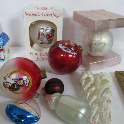 Large Lot of Glass Christmas Ornaments