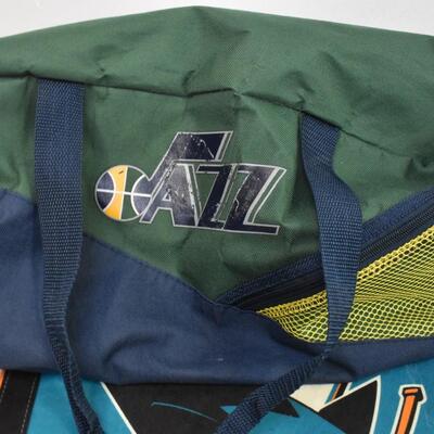 Jazz Duffel Bag, Jazz Bear Stuffed Animal, Bees and Utah Cups, Real SLC Flag