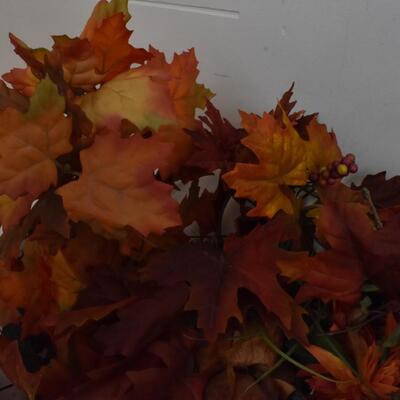 Faux Floral stems/berries leaves: Fall Chrysanthemums, Dahlias, Sunflowers