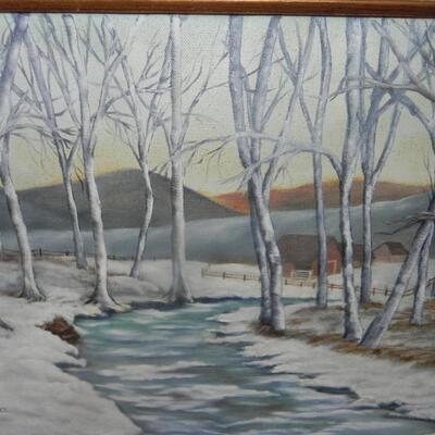 LOT 105 FRAMED OIL PAINTING