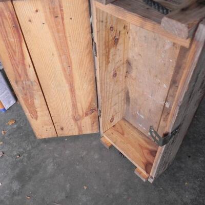 LOT 111  WOODEN AMMO BOX