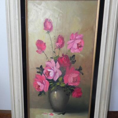 LOT 123 FRAMED PRESTON OIL PAINTING WITH CERTIFICATE OF AUTHENTICATION