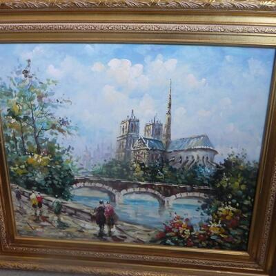 LOT 130  FRAMED OIL PAINTING