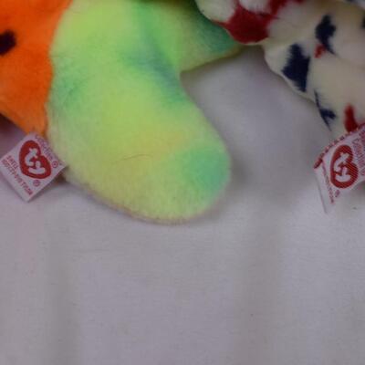 2 Ty Beanie Buddies: 12 inches each: "Lips" & "Red"