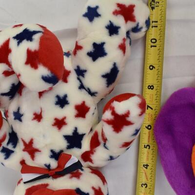 2 Ty Beanie Buddies: 12 inches each: "Lips" & "Red"