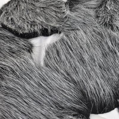 Faux fur for crafts: black/gray, various sizes and lengths of fur