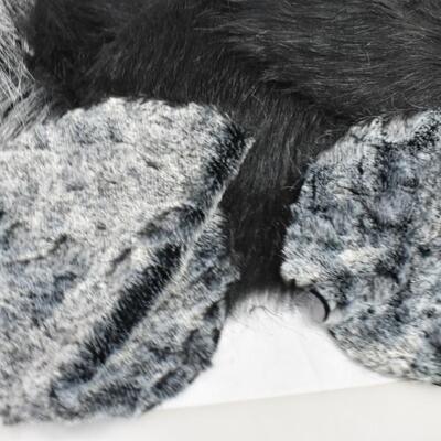 Faux fur for crafts: black/gray, various sizes and lengths of fur